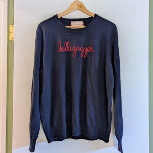 AUTH Lingua Franca "Lolligagger" Cashmere Crewneck Sweater Size Large